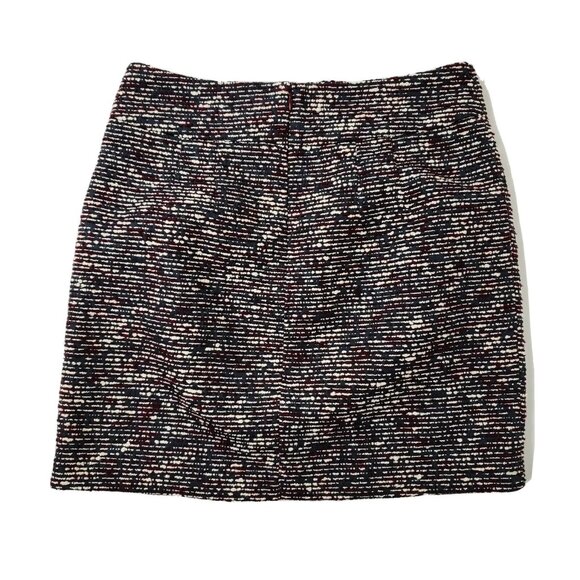 Ann Taylor Loft Pencil Skirt Womens Size 2 Red Gray Textured Zip Up w Pockets - Picture 5 of 5